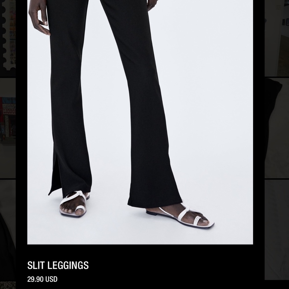 Ribbed Slit Zara Leggings